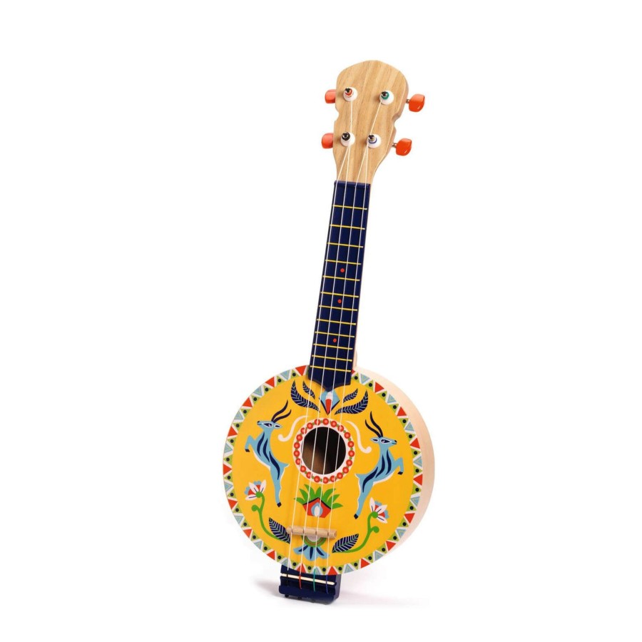 Toys Djeco Musical Instruments | Animambo Wooden Banjo