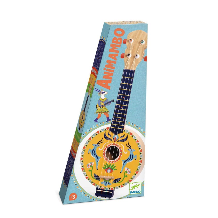 Toys Djeco Musical Instruments | Animambo Wooden Banjo