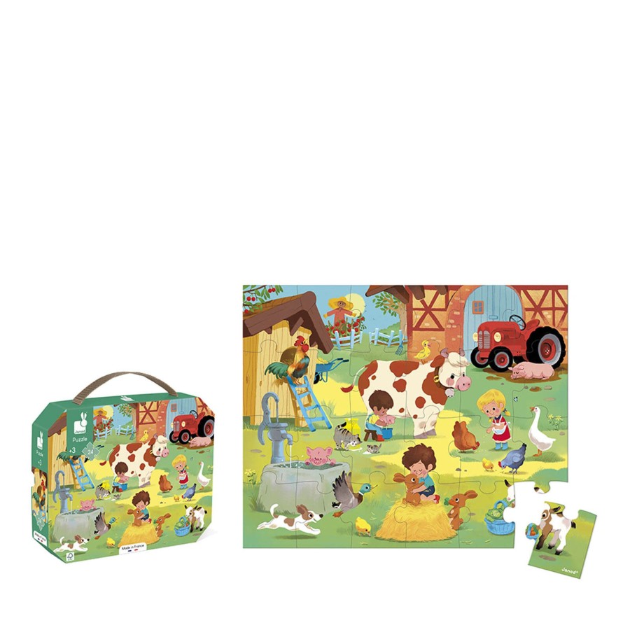 Toys Janod Games, Puzzles, Jigsaws | Puzzle A Day At The Farm - 24 Pieces