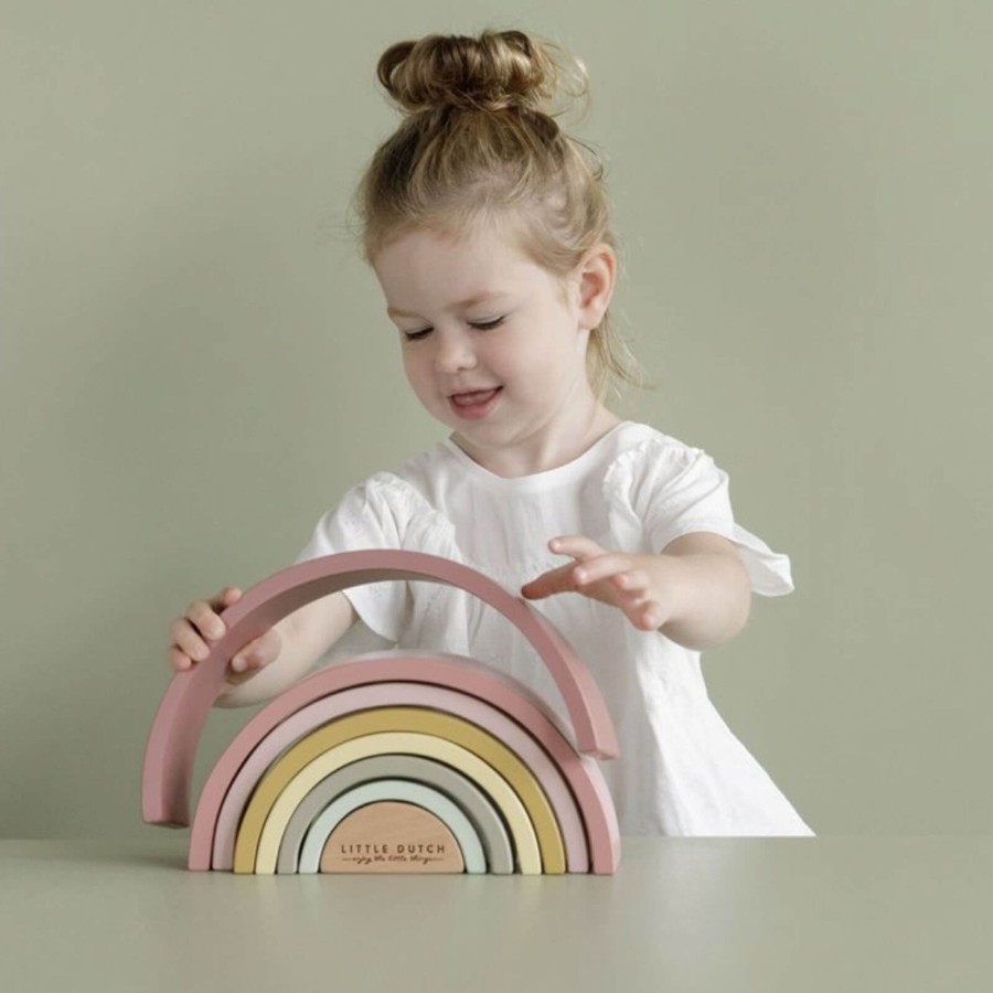 Home Little Dutch Decorative Objects | Rainbow Stacker Pink