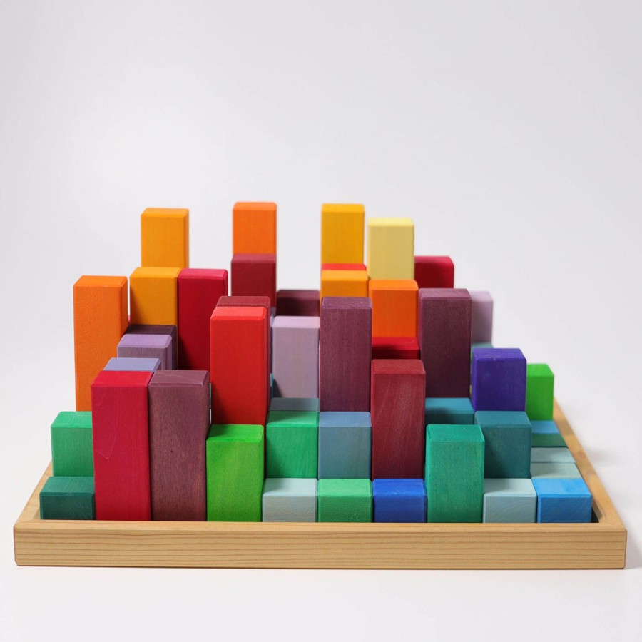 Toys Grimm’s Stacking Toys | Large Stepped Pyramid Stacking Blocks