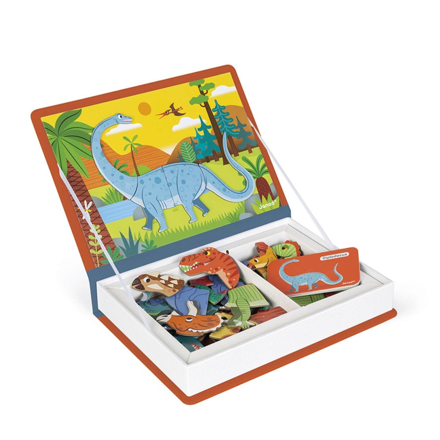 Toys Janod Games, Puzzles, Jigsaws | Dinosaurs Magnetic Book