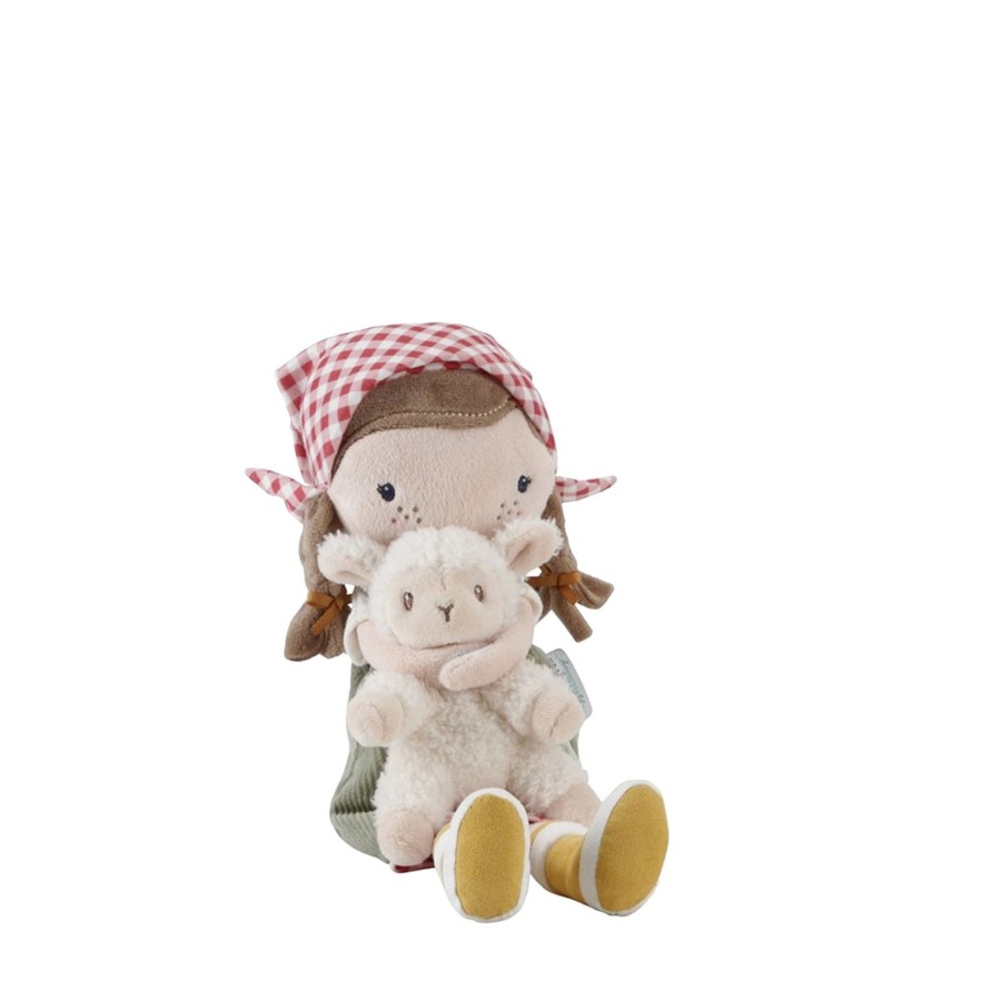 Toys Little Dutch Soft Toys, Comforters | Cuddle Doll Farmer Rosa With Sheep 35 Cm