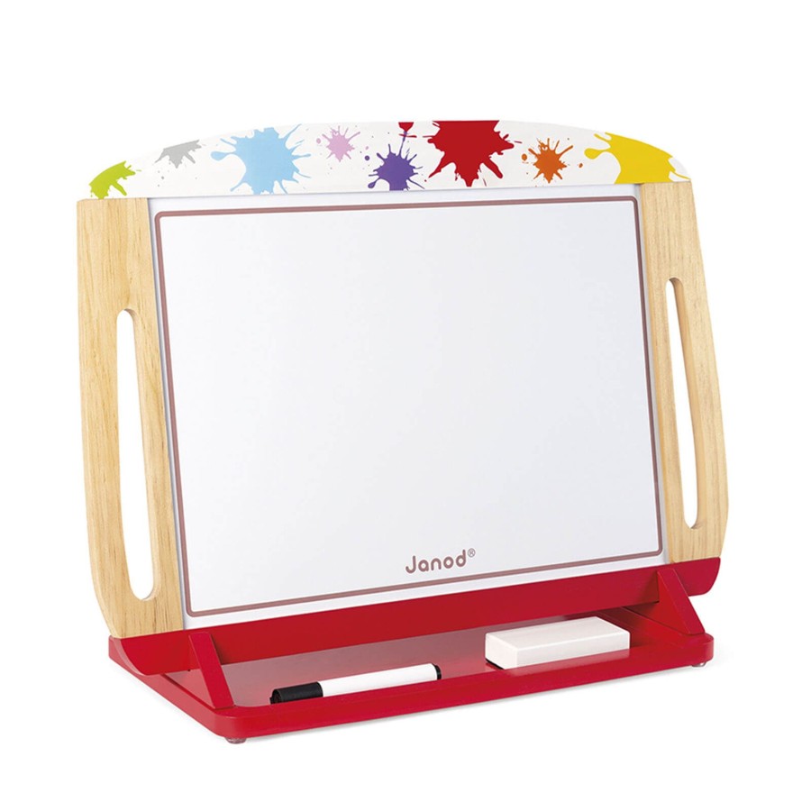 Toys Janod Wooden Toys | Splash White And Blackboard Table