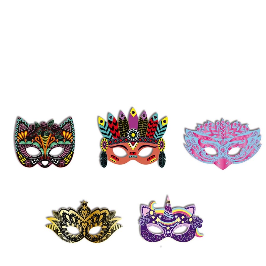 Toys Janod Arts & Crafts | Scratch Art Party Masks