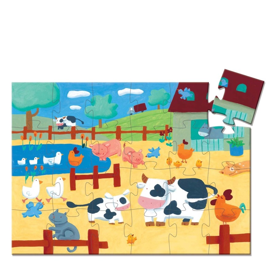 Toys Djeco Games, Puzzles, Jigsaws | The Cows On The Farm Silhouette Puzzle