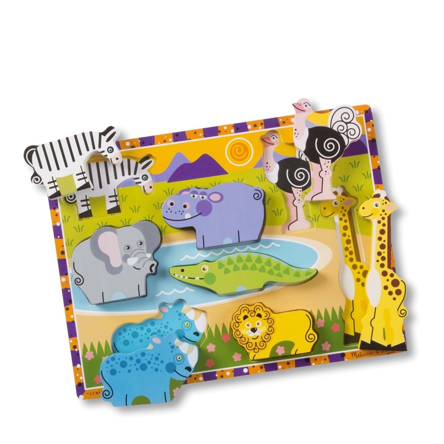 Toys Melissa and Doug Games, Puzzles, Jigsaws | Safari Chunky Puzzle