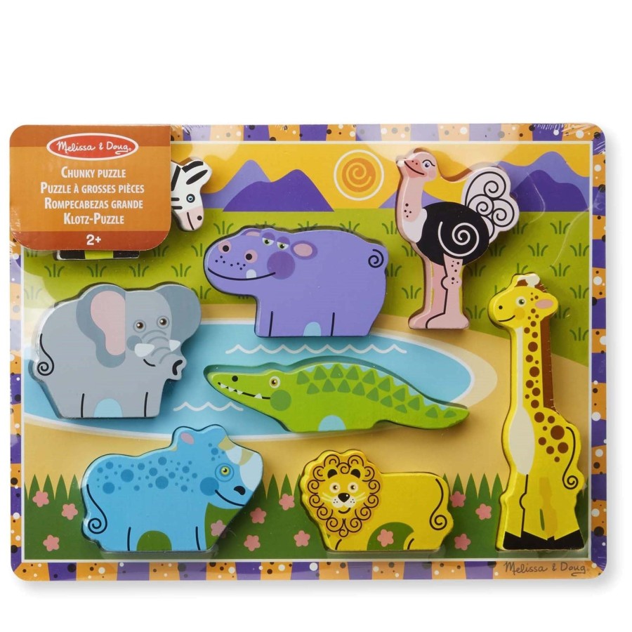 Toys Melissa and Doug Games, Puzzles, Jigsaws | Safari Chunky Puzzle