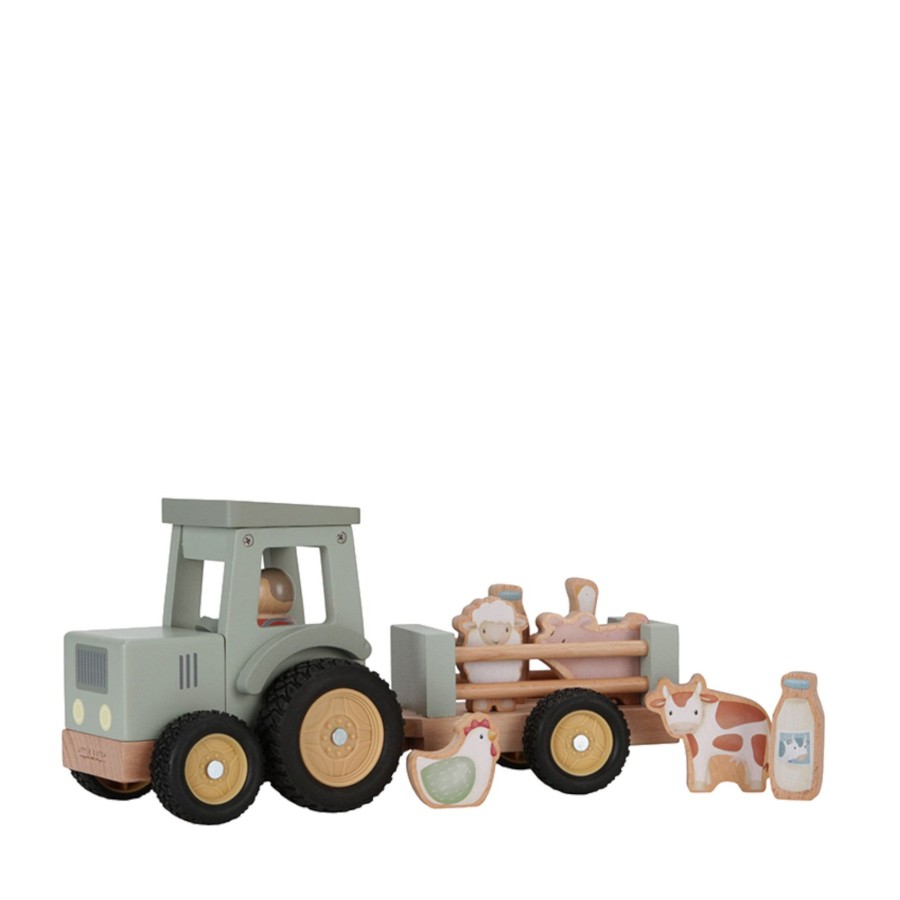 Toys Little Dutch Trains, Cars, Planes | Tractor With Trailer - Little Farm