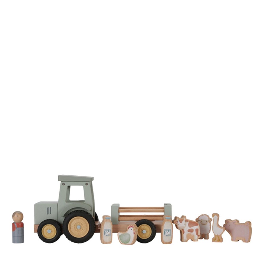 Toys Little Dutch Trains, Cars, Planes | Tractor With Trailer - Little Farm