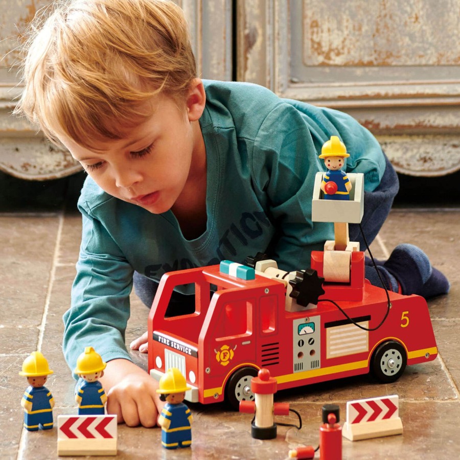 Toys Tender Leaf Wooden Toys | Wooden Fire Engine