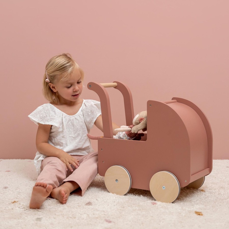 Toys Little Dutch Walkers, Prams | Wooden Doll Pram Includes Doll And Bedding