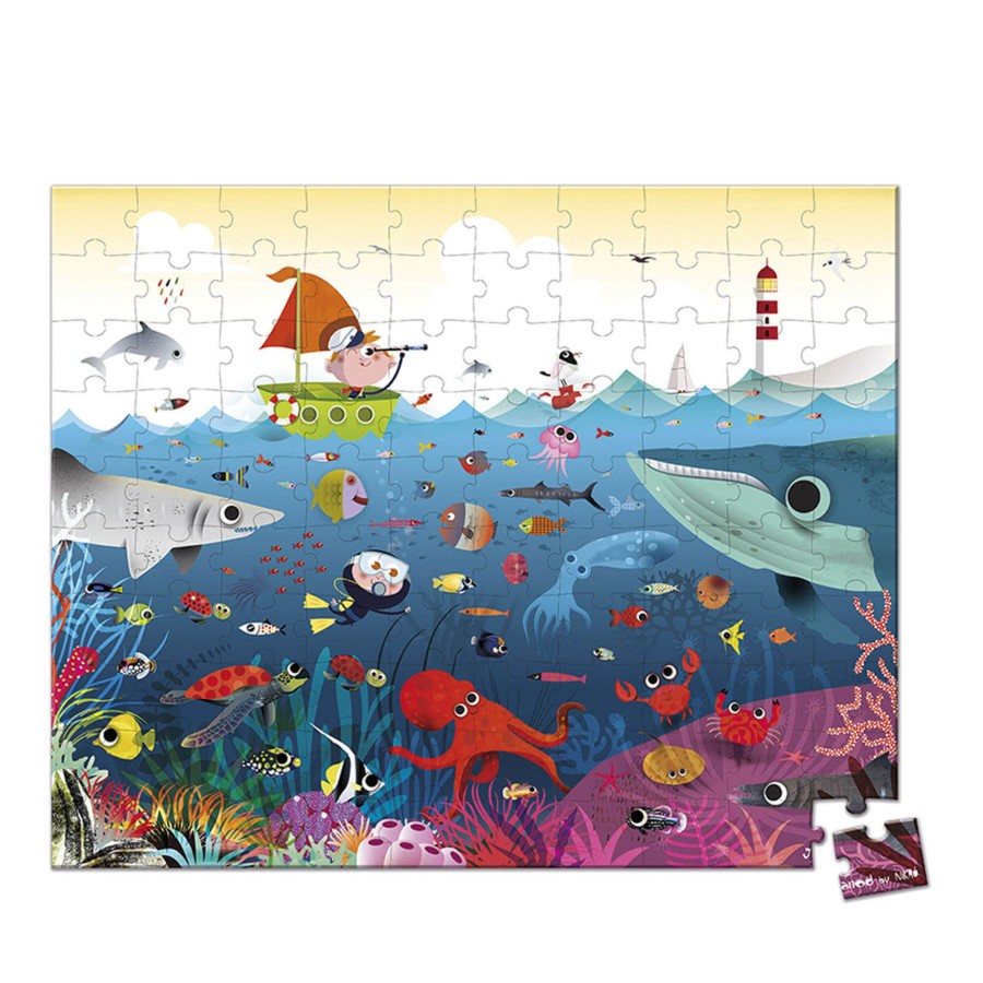 Toys Janod Games, Puzzles, Jigsaws | Puzzle Underwater World - 100 Pieces