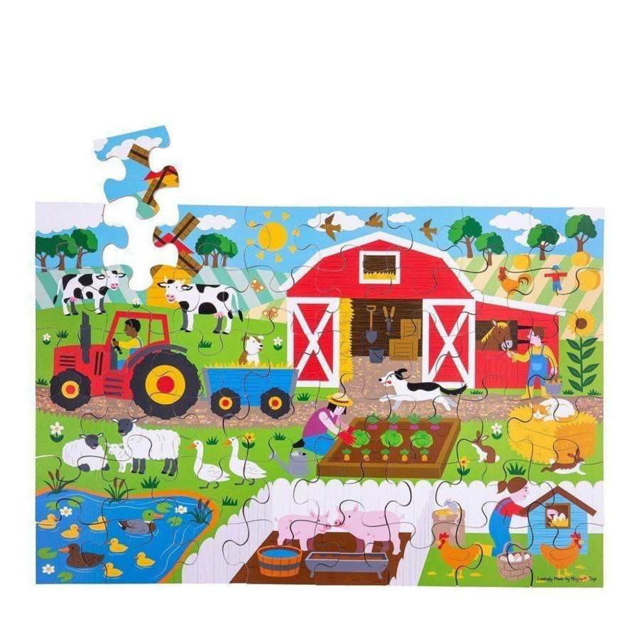 Toys Big Jigs Games, Puzzles, Jigsaws | Floor Puzzle Farmyard - 48 Pieces