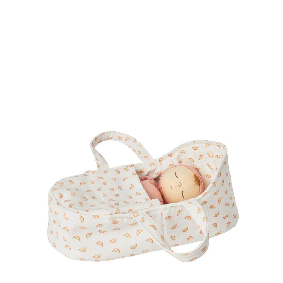 Home Olli Ella Decorative Objects | Dinkum Doll Carry Cot - Rainbow Print