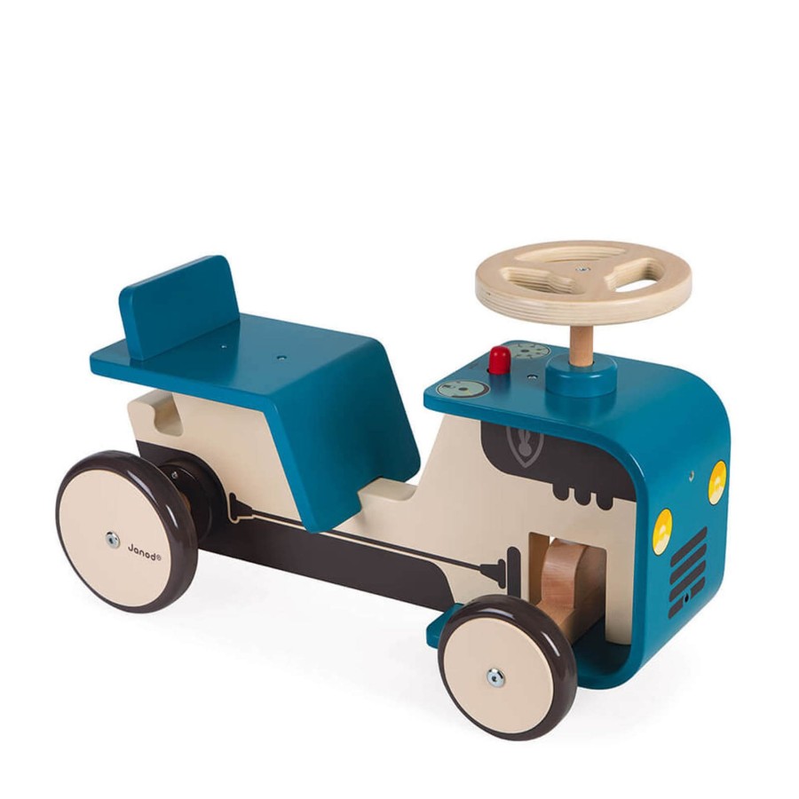 Toys Janod Wooden Toys | Wooden Ride On Tractor