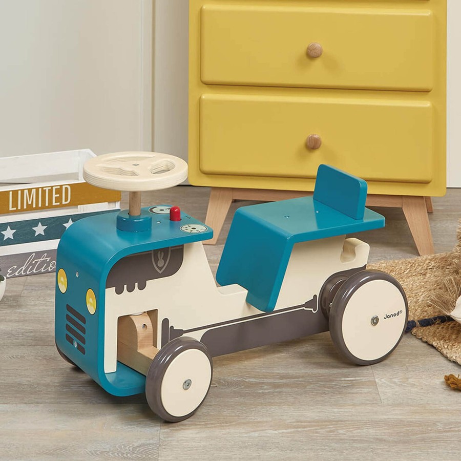 Toys Janod Wooden Toys | Wooden Ride On Tractor