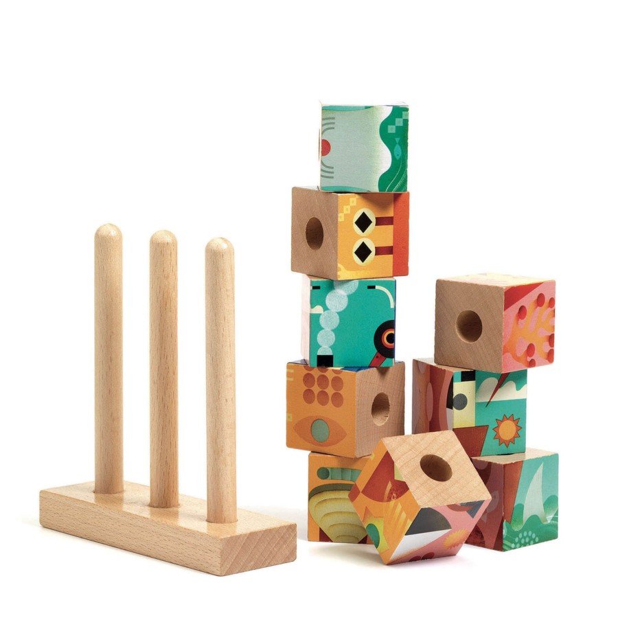 Toys Djeco Games, Puzzles, Jigsaws | Wooden Puzzle Stacker - Sea