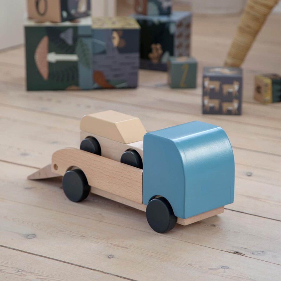 Toys Sebra Wooden Toys | Car Transporter And Car