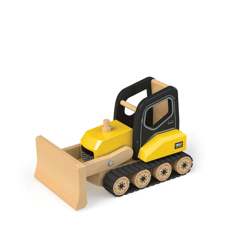 Toys Tidlo Trains, Cars, Planes | Wooden Bulldozer