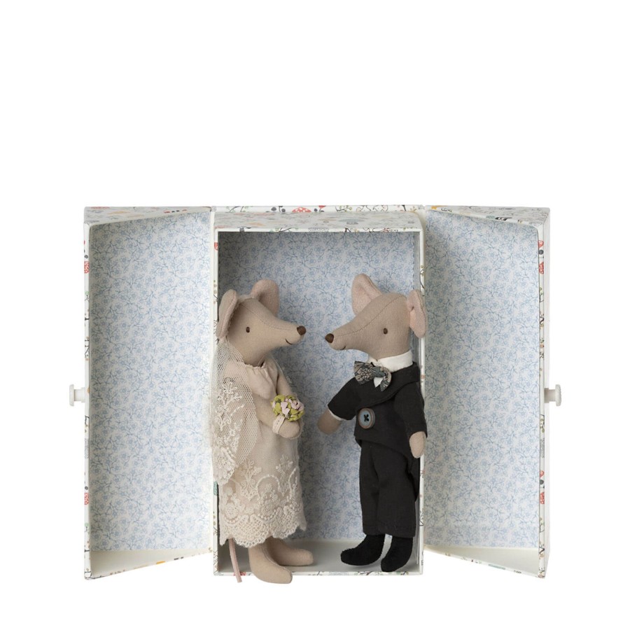 Toys Maileg Soft Toys, Comforters | Wedding Mice Couple In Box