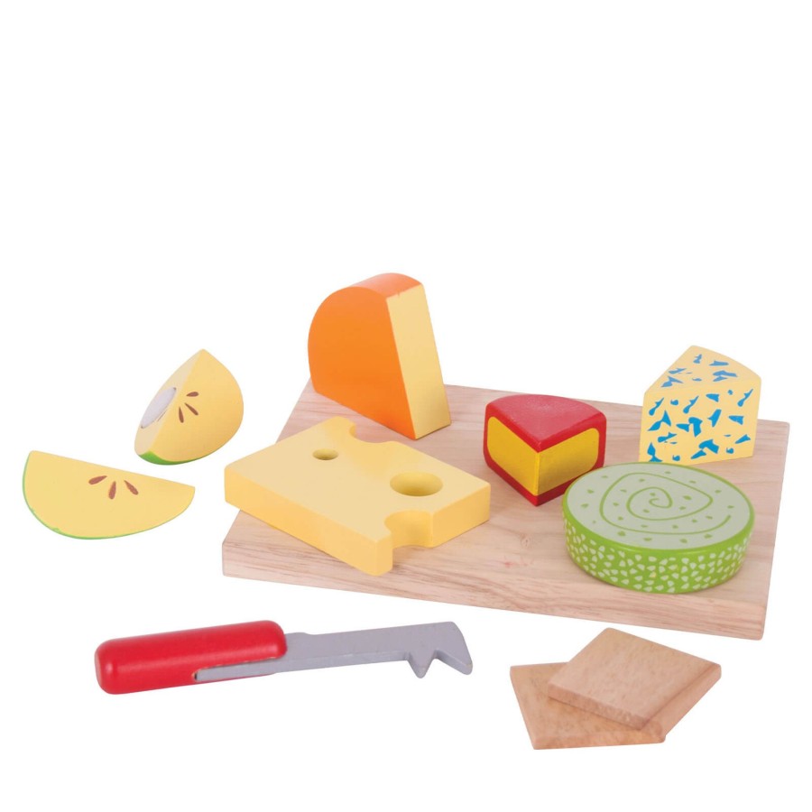 Toys Big Jigs Kitchens, Foods | Wooden Cheese Board Set