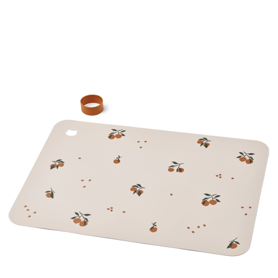 Home Liewood Placemats, Cutlery | Jude Printed Placemat Peach / Sandy