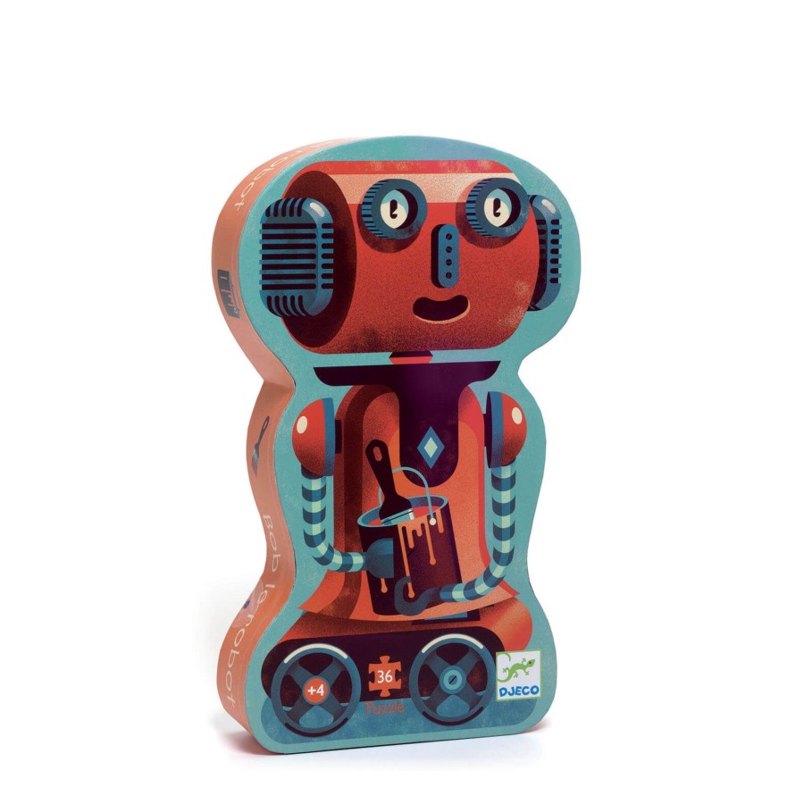 Toys Djeco Games, Puzzles, Jigsaws | 36 Piece Puzzle - Bob The Robot