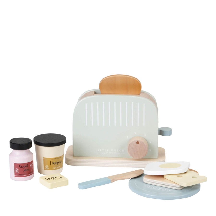 Toys Little Dutch Kitchens, Foods | Wooden Toaster And Accessories