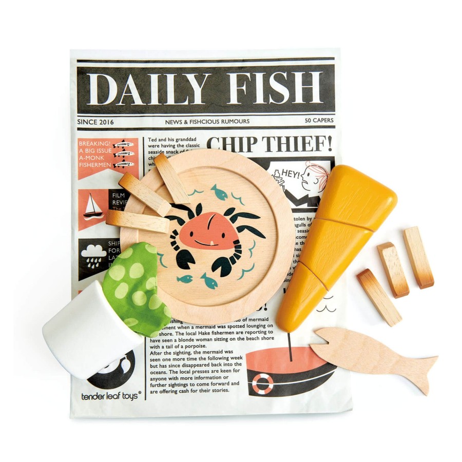 Toys Tender Leaf Wooden Toys | Fish And Chips Supper