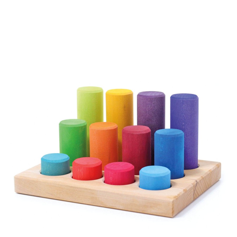 Home Grimm’s Decorative Objects | Stacking Game Small Rainbow Rollers