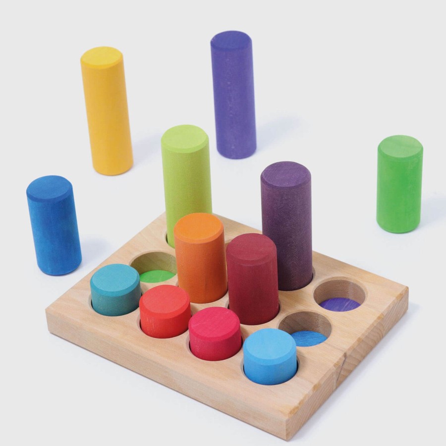 Home Grimm’s Decorative Objects | Stacking Game Small Rainbow Rollers