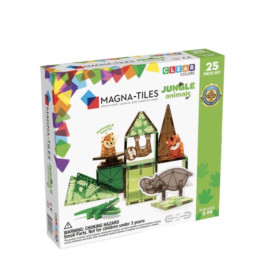 Toys Magna-Tiles Stacking Toys | Jungle Animals 25 Piece Set