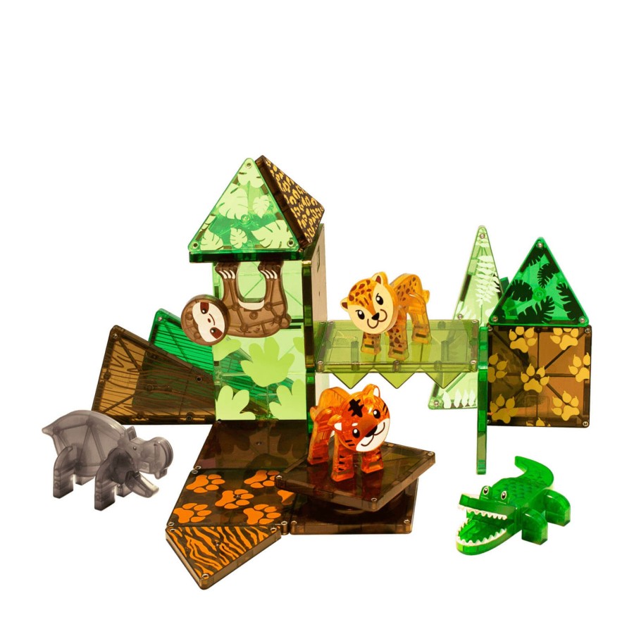 Toys Magna-Tiles Stacking Toys | Jungle Animals 25 Piece Set