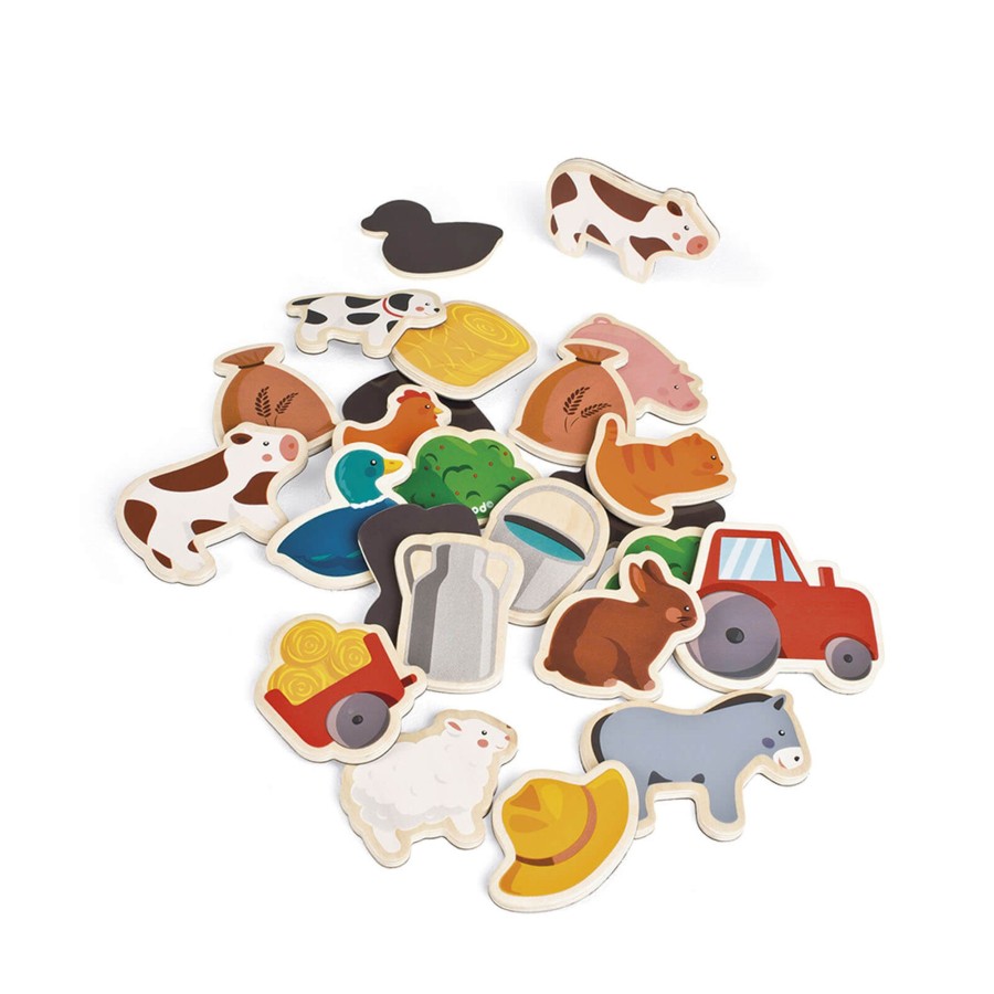 Toys Janod Wooden Toys | Farm Magnets - 24 Pieces