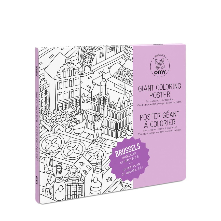 Toys OMY Arts & Crafts | Colouring Poster - Brussels