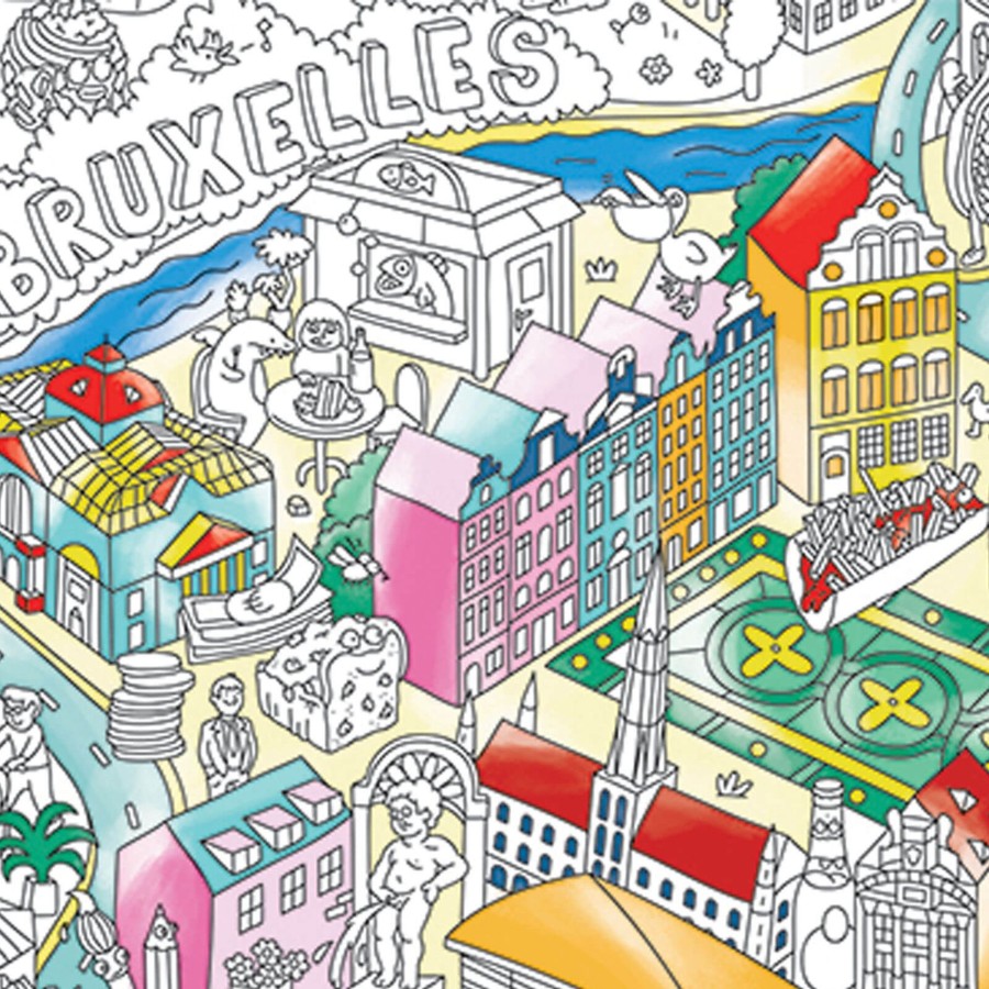 Toys OMY Arts & Crafts | Colouring Poster - Brussels