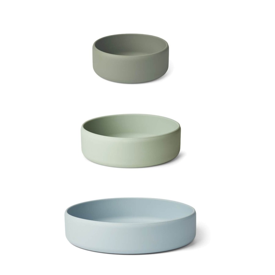 Home Liewood Snack Bowls, Plates | Audrey Bowl Set Green Multi Mix