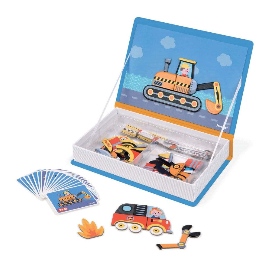 Toys Janod Games, Puzzles, Jigsaws | Racers Magneti'Book