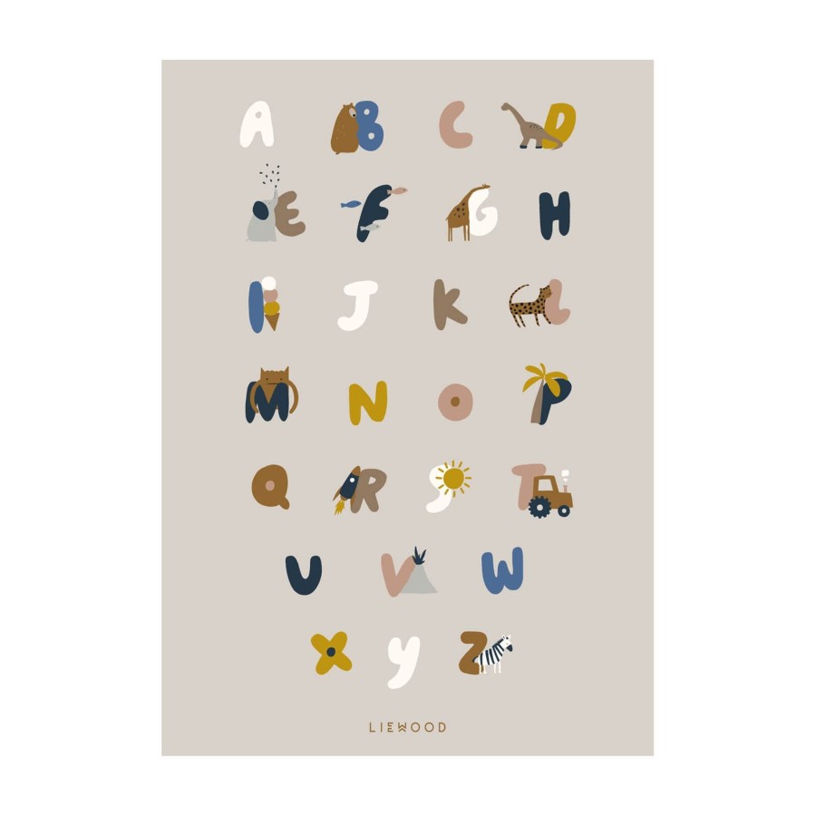 Toys Liewood Arts & Crafts | Beverly Poster Alphabet Sandy