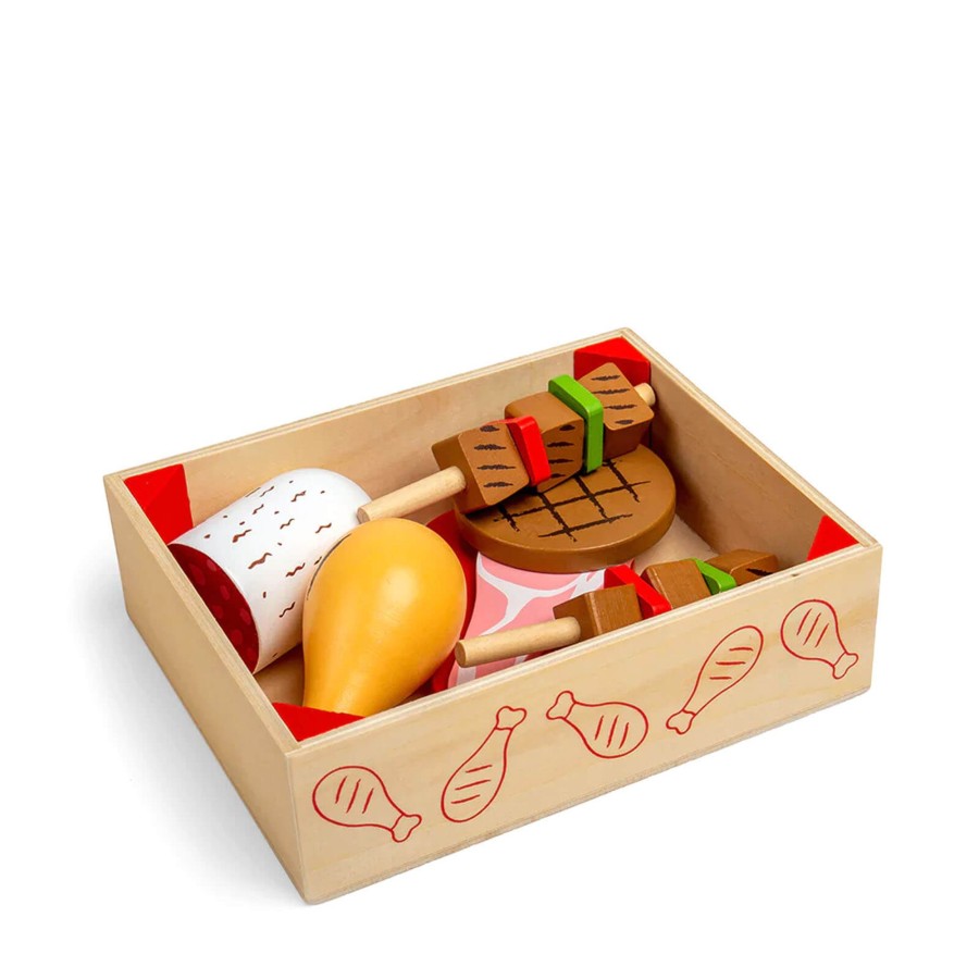 Toys Big Jigs Kitchens, Foods | Wooden Meat Crate