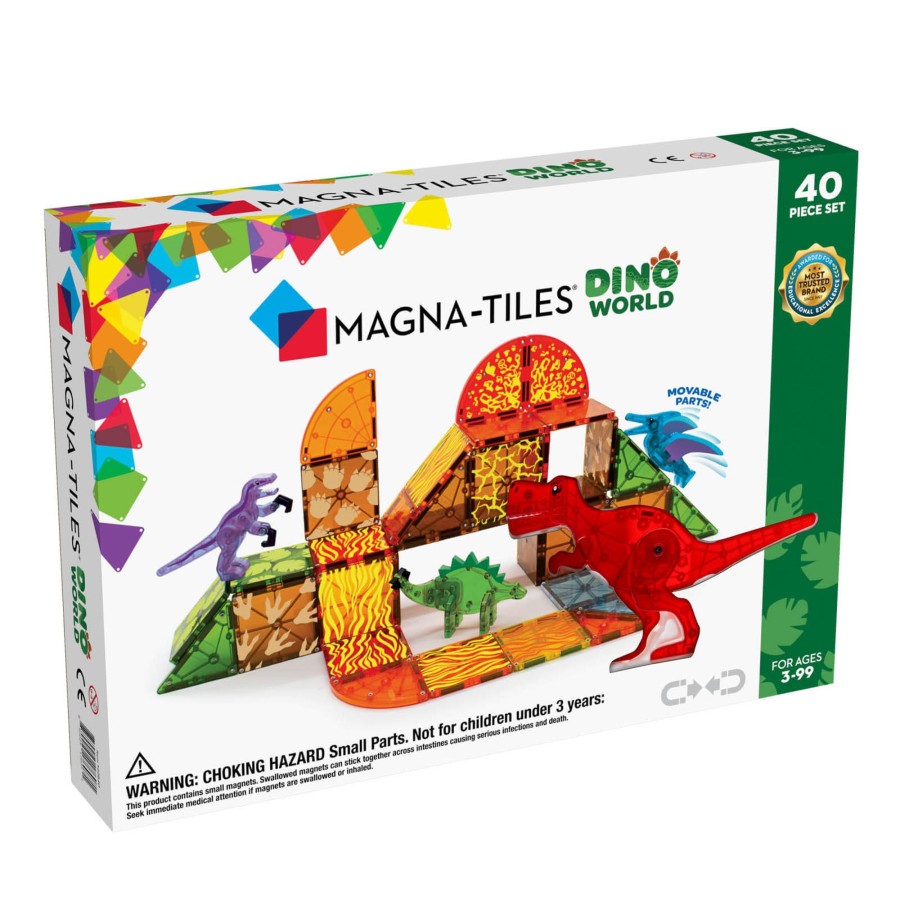 Toys Magna-Tiles Stacking Toys | Dino World 40 Piece Set