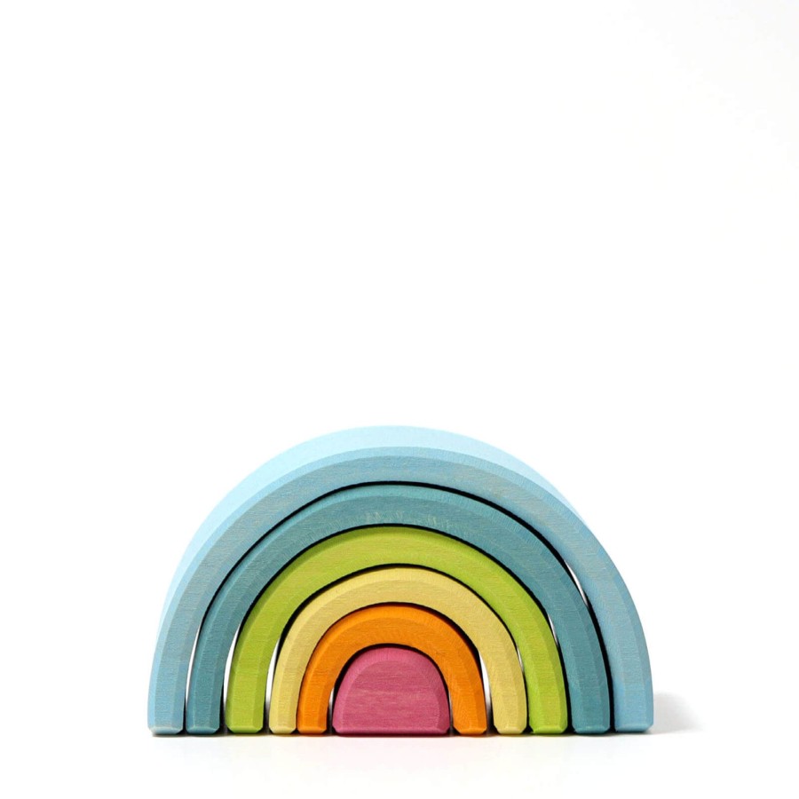 Home Grimm’s Decorative Objects | Small Wooden Rainbow - Pastel