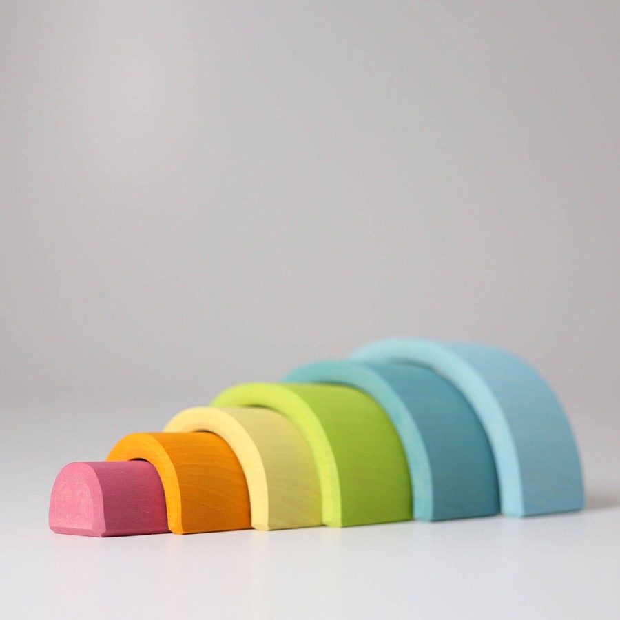 Home Grimm’s Decorative Objects | Small Wooden Rainbow - Pastel