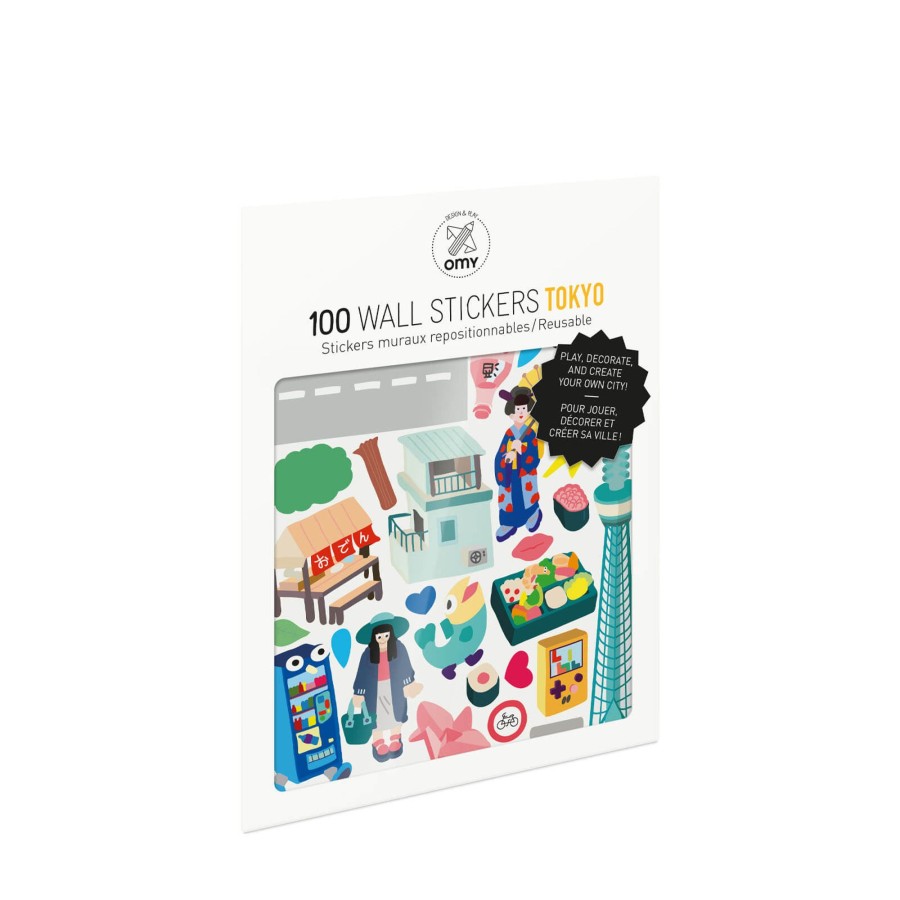 Toys OMY Arts & Crafts | 100 Wall Stickers - Tokyo