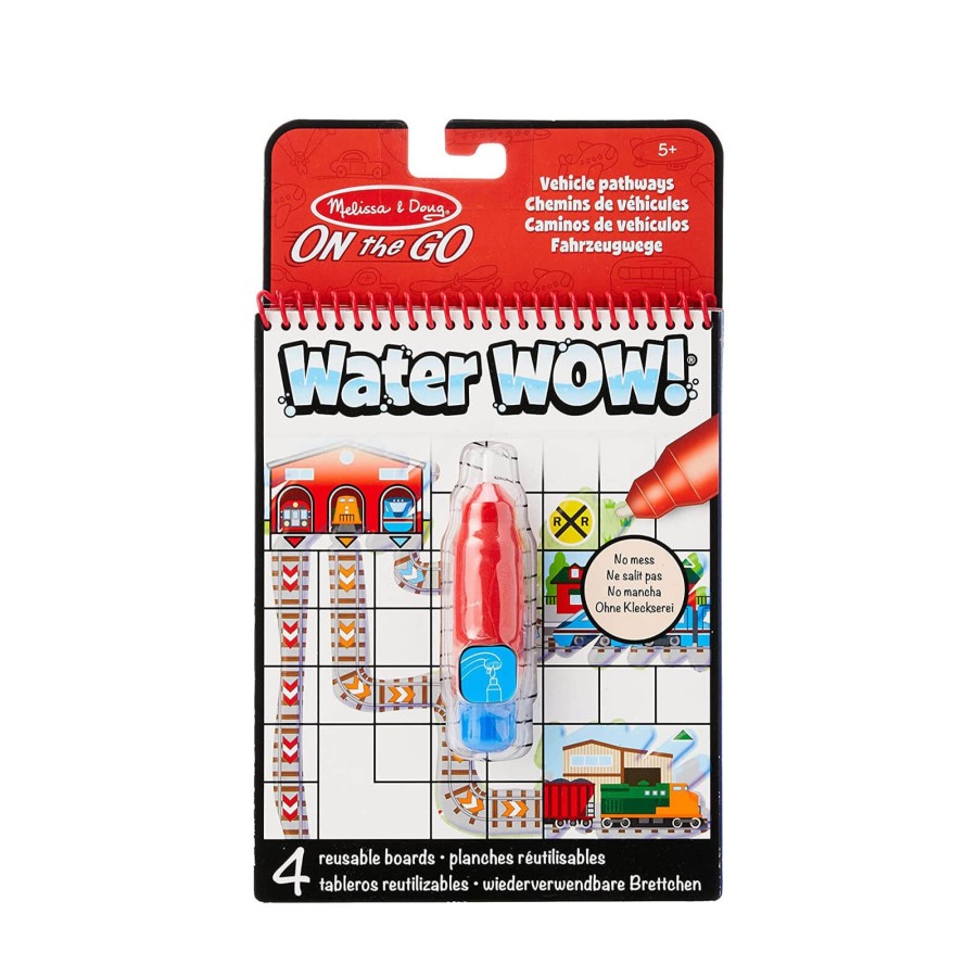 Toys Melissa and Doug Arts & Crafts | Water Wow! - Vehicles Pathways