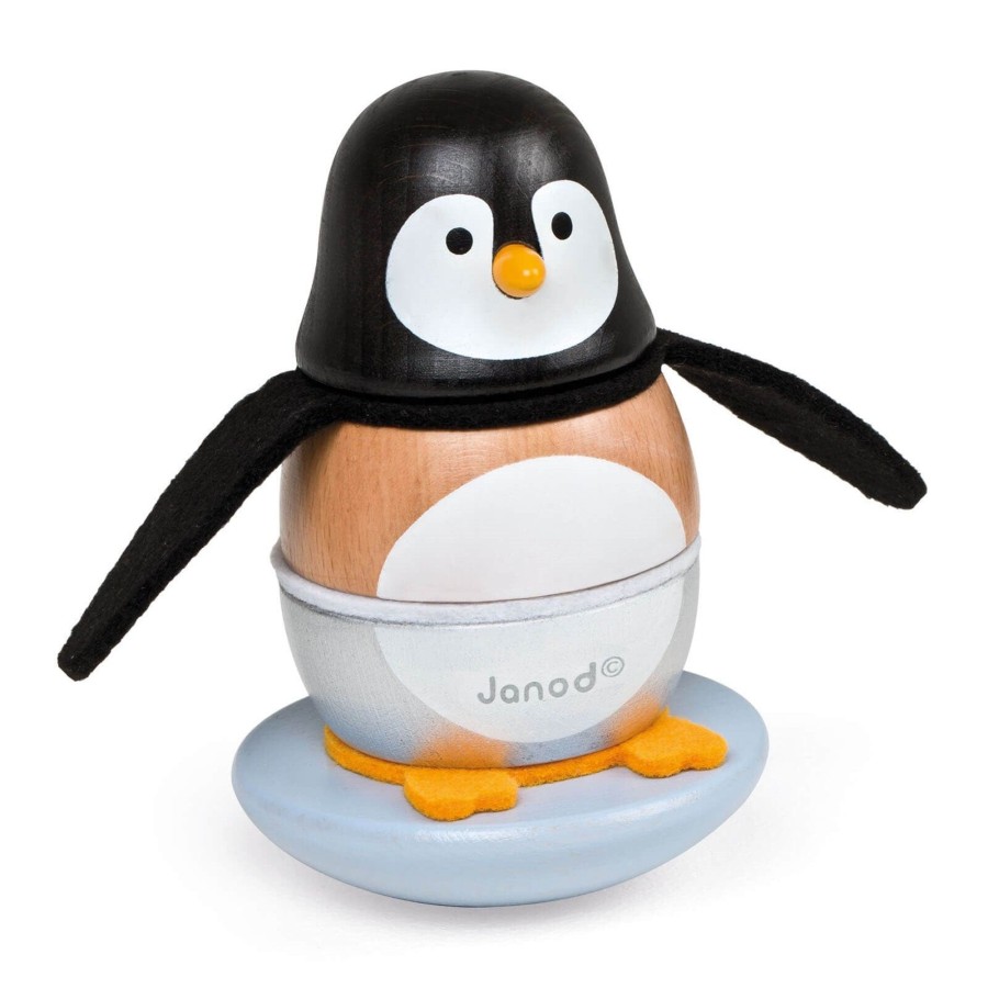 Toys Janod Stacking Toys | Zigolos Penguin Stacker And Rocker