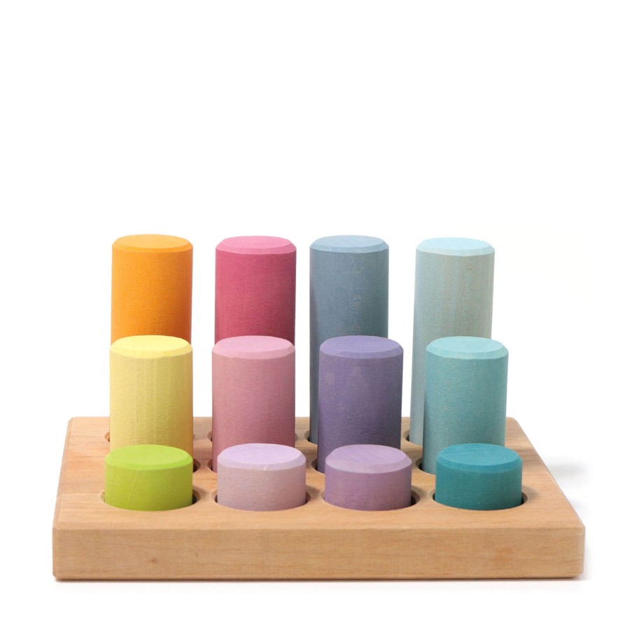 Toys Grimm’s Games, Puzzles, Jigsaws | Stacking Game Small Pastel Rollers