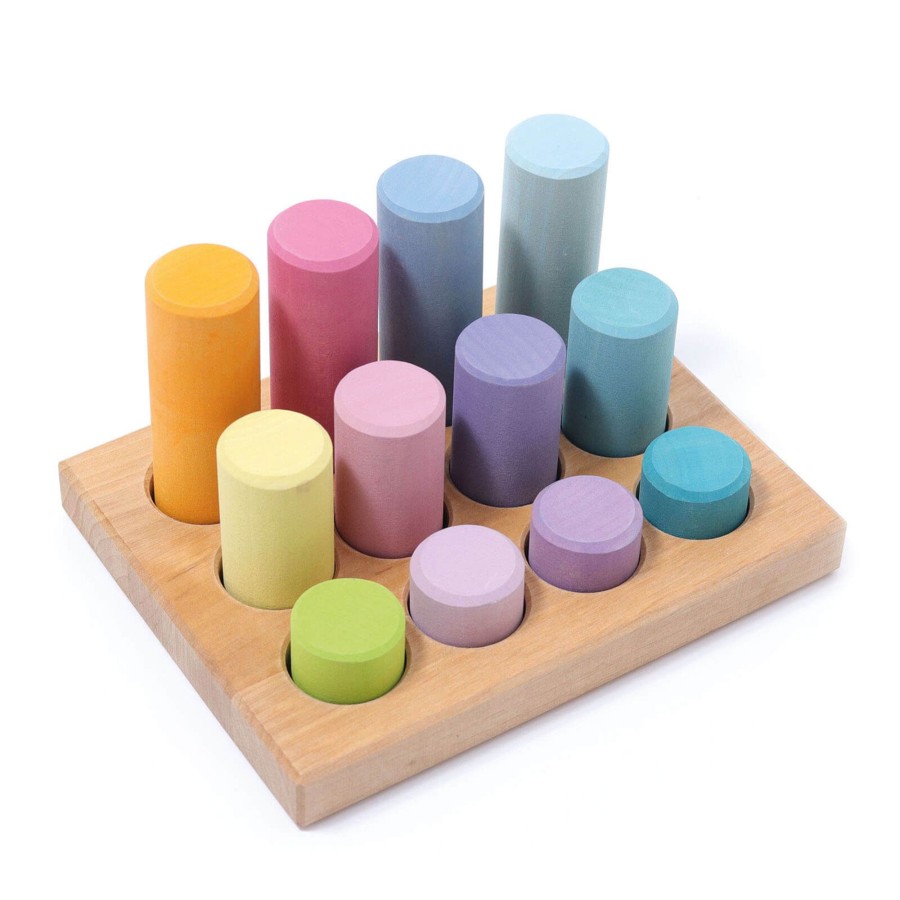 Toys Grimm’s Games, Puzzles, Jigsaws | Stacking Game Small Pastel Rollers