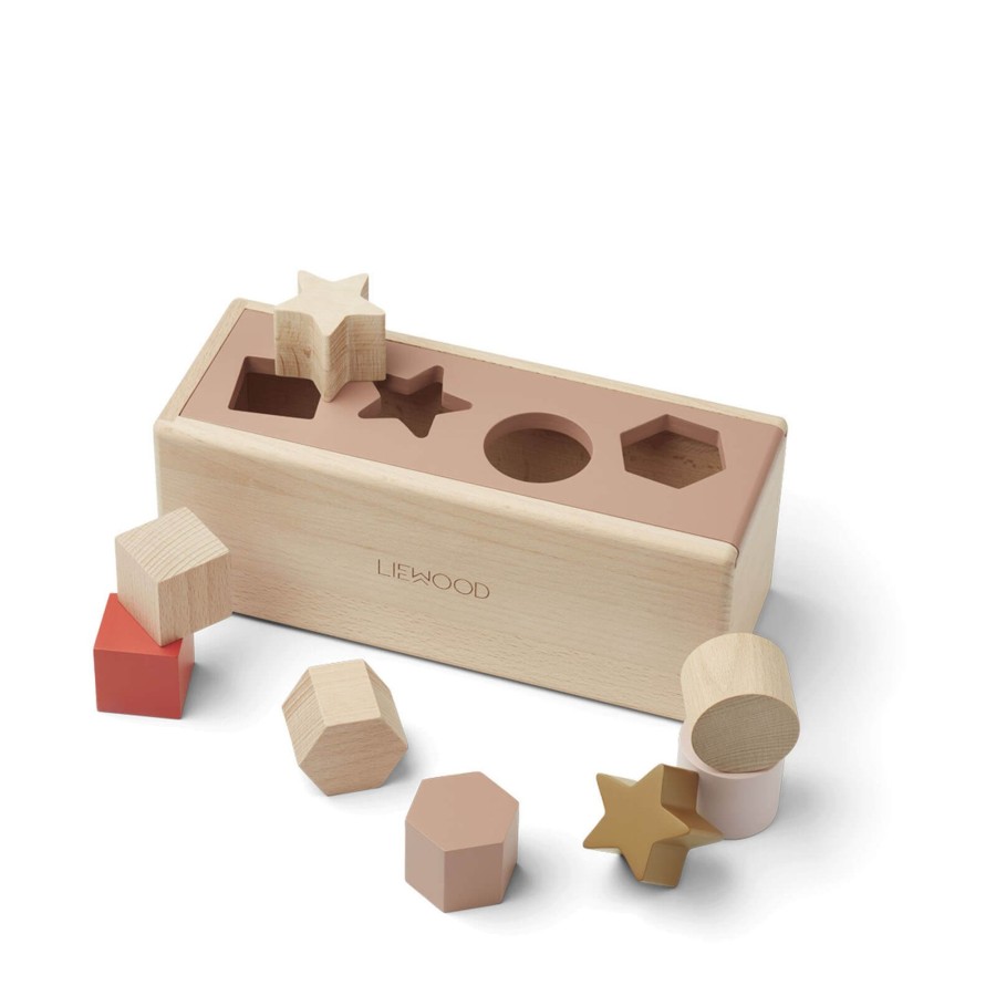 Toys Liewood Shape Sorters, Bead Frames | Midas Puzzle Box Geometric Tuscany Rose Multi Mix